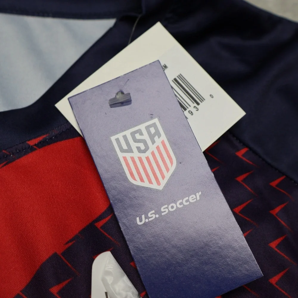 US Soccer Shirt Youth Large 12/14 Blue USA Team Football Jersey Athletic $20 NEW